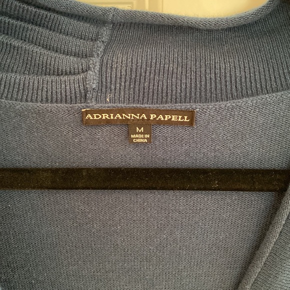 Adrianna Papell Slate Blue Long Cardigan Sweater - Picture 2 of 5